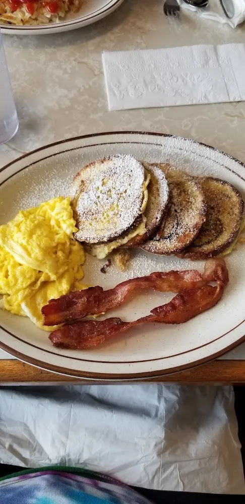 Pancakes or French Toast 3 Eggs and Ham Off The